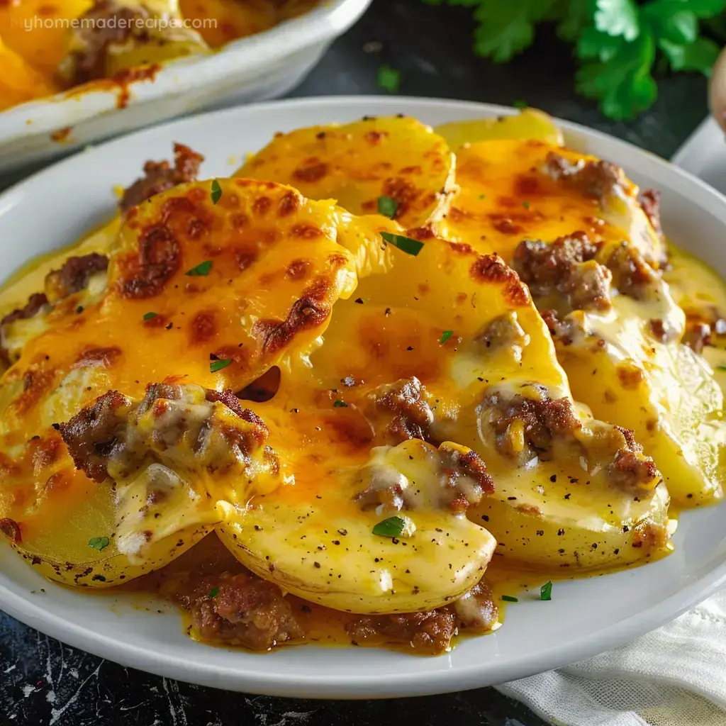 Easy Cheesy Hamburger Potato Casserole