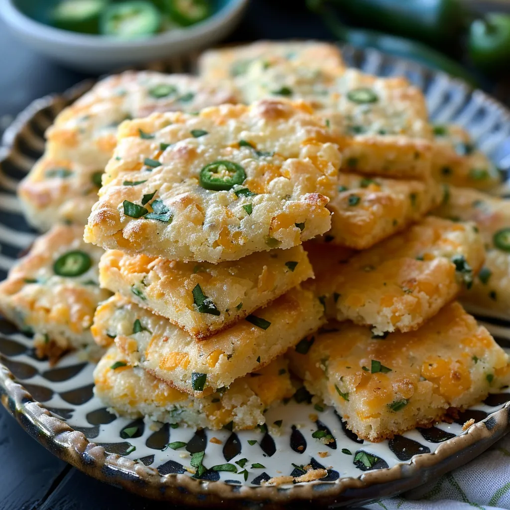 Crisp Cheesy Jalapeño Shortbread