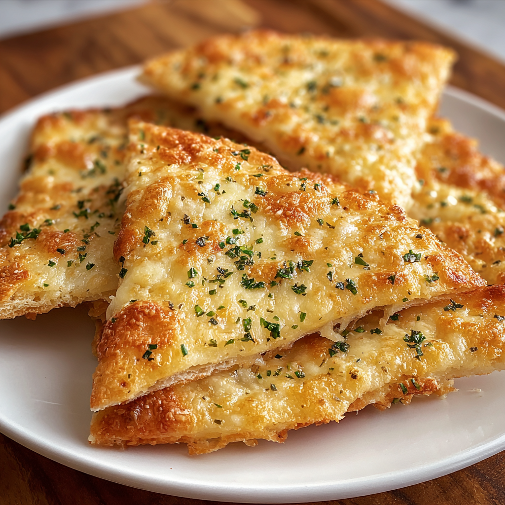 Crispy Cheesy Tortilla Garlic Bread with Air Fryer