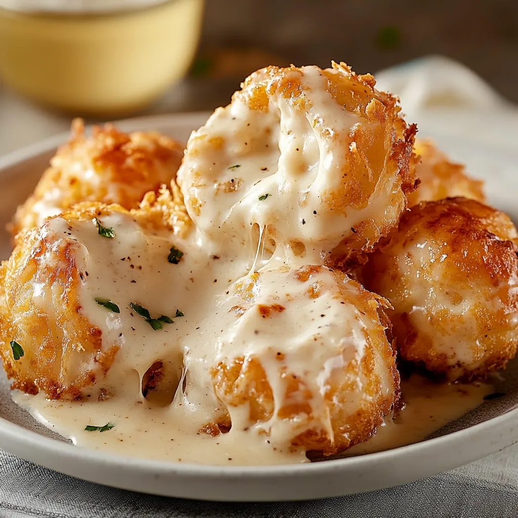 Chicken Alfredo Puffs with Bacon & Garlic Butter