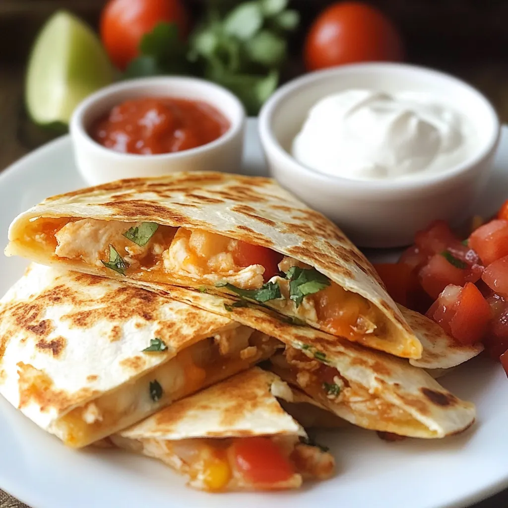 Easy Chicken Fajita Quesadillas