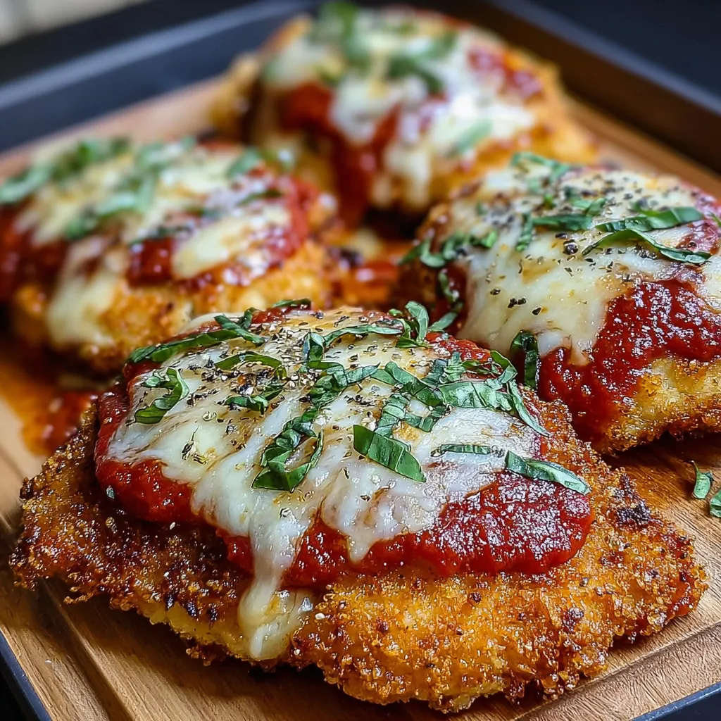 Crispy Chicken Parmesan with Cheese
