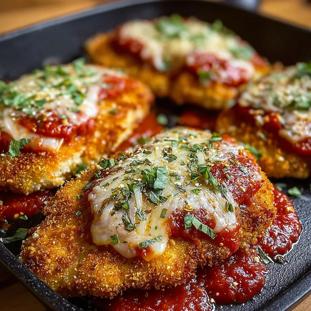 Crispy Chicken Parmesan with Cheese