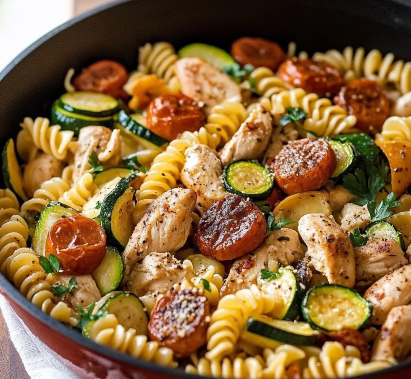 One-Pot Chicken Zucchini Pasta Skillet