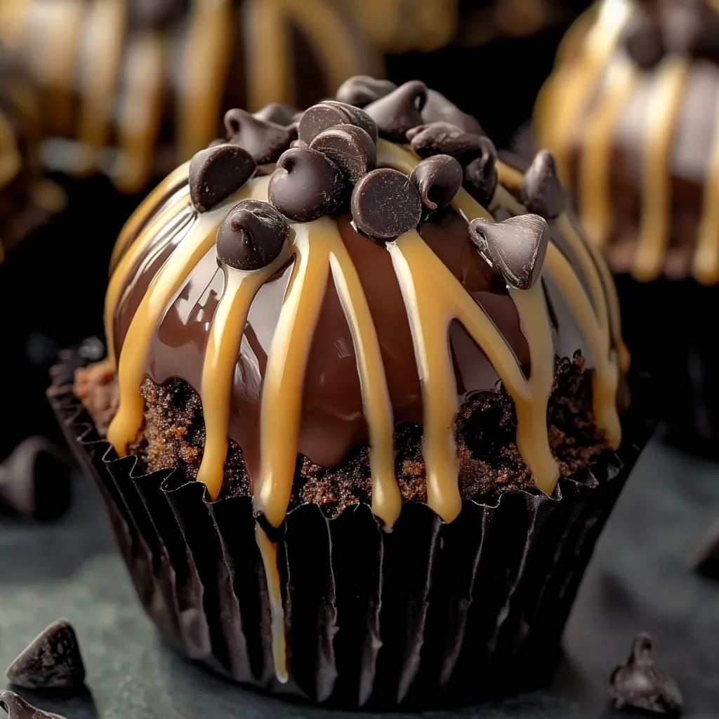 Chocolate Chip Cookie Dough Brownie Bombs with Chocolate Coating