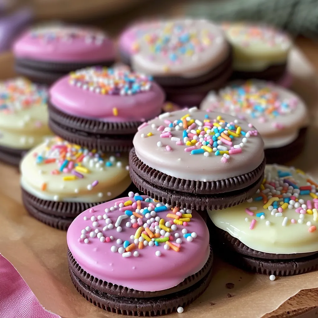 Chocolate Covered Easter Oreos