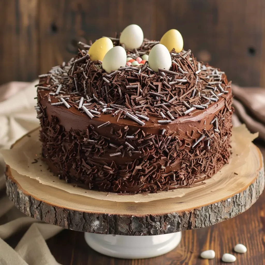 Chocolate Easter Egg Nest Cake
