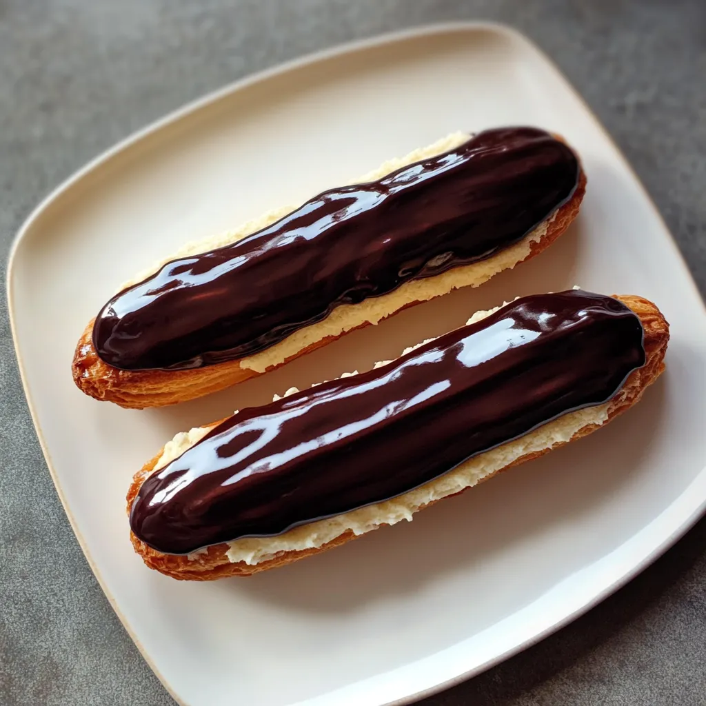 Chocolate Eclairs with Pastry Cream