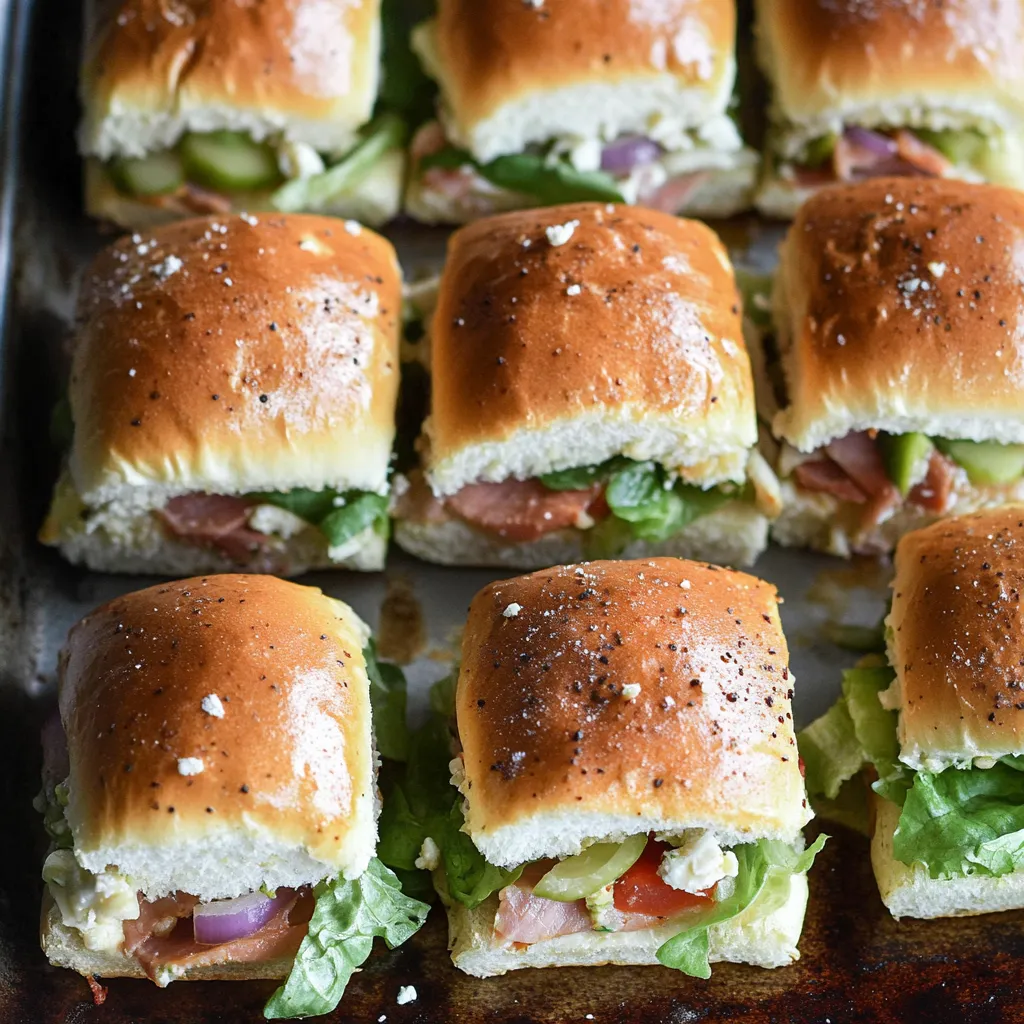 Easy Chopped Italian Sliders Recipe with Garlic Butter