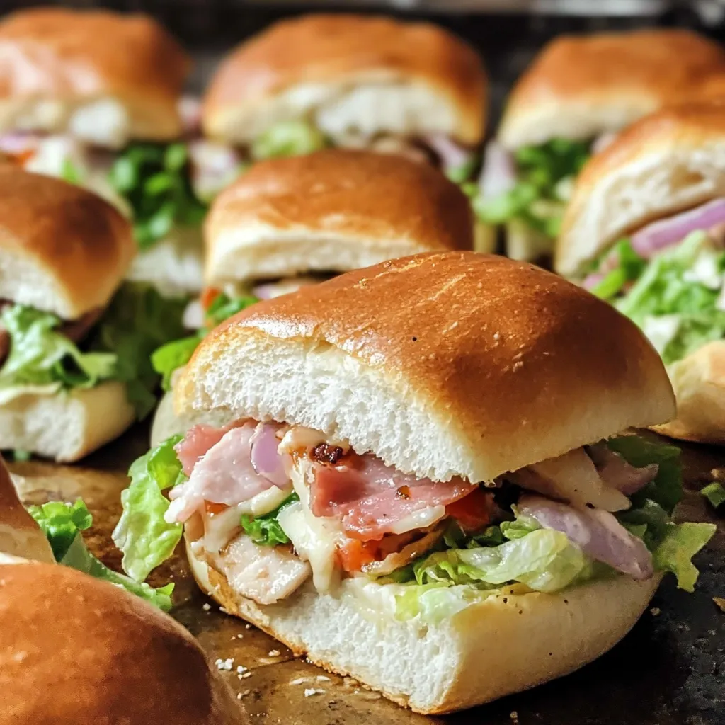 Easy Chopped Italian Sliders Recipe with Garlic Butter