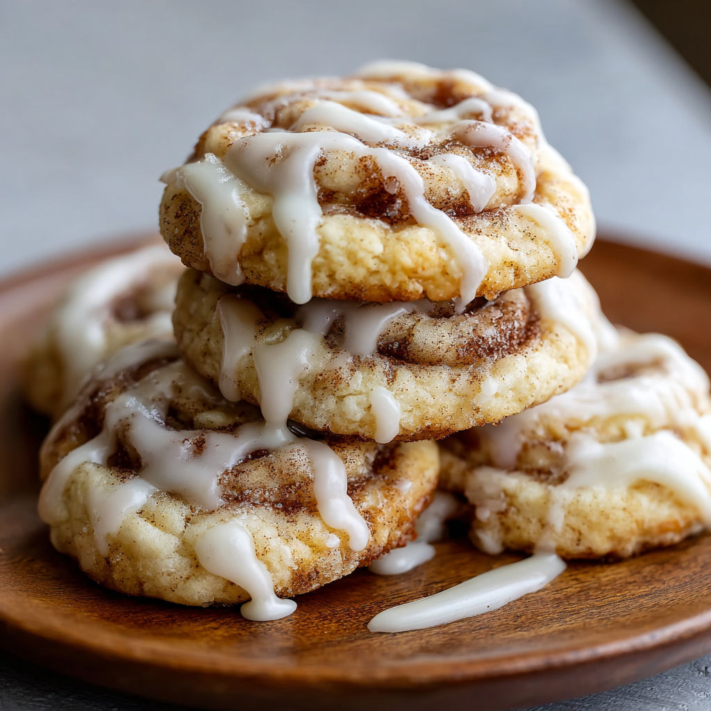 Soft Cinnamon Roll Cheesecake Cookies with Gooey Centers