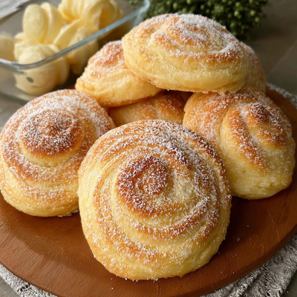 Soft and Buttery Classic Ensaymada Bread with Sugar Topping