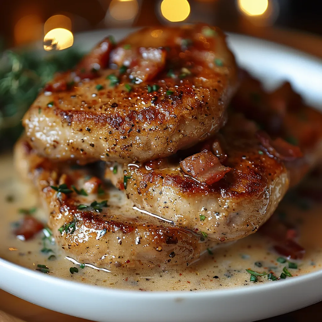 Golden Fried Pork Chops with Bacon-Infused Gravy