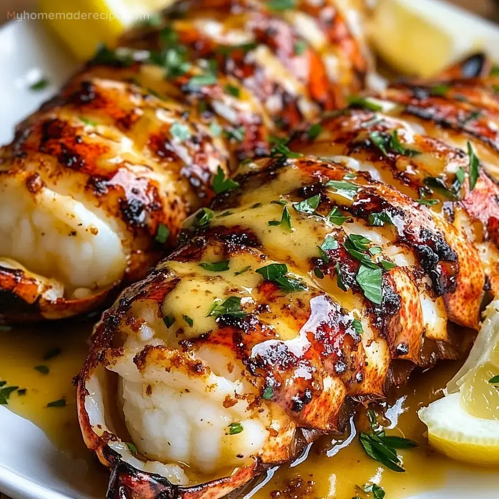 Grilled Lobster Tails with Cowboy Butter Sauce