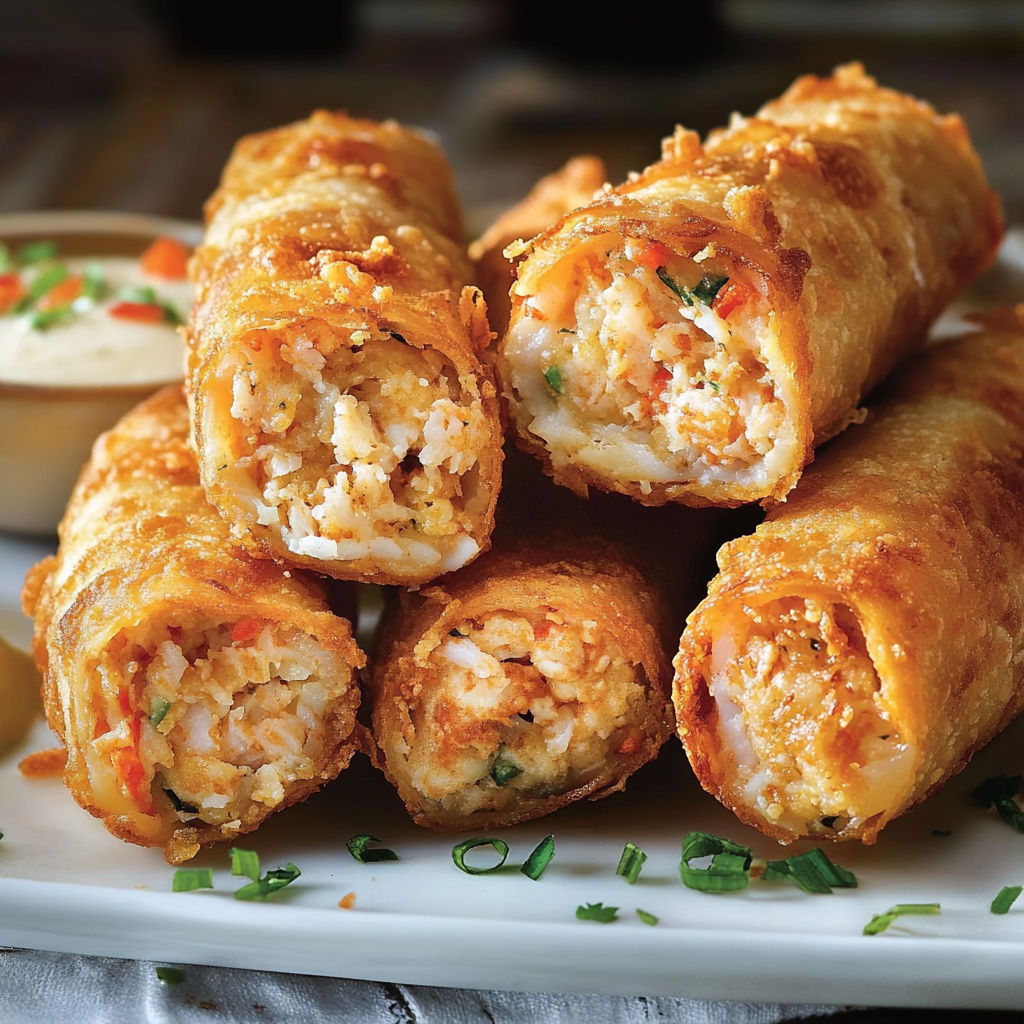 Crab Cake Egg Rolls