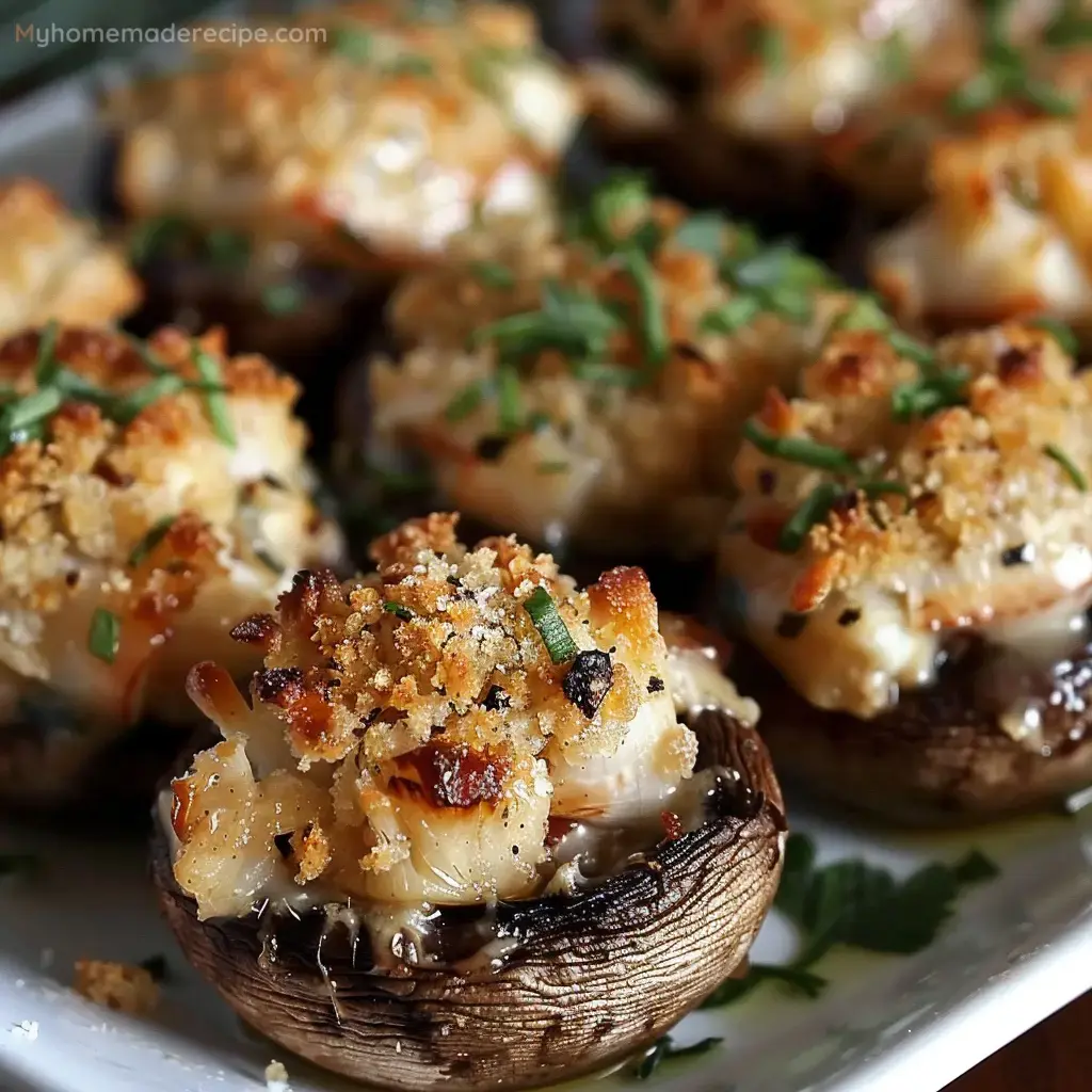 Delicious Crab Stuffed Mushrooms