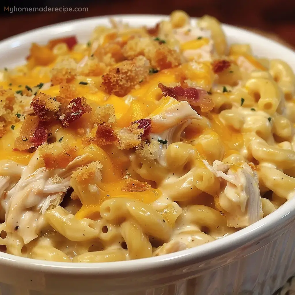 Creamy Crack Chicken Macaroni and Cheese
