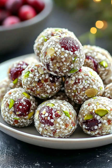 Make Delicious Cranberry Pistachio Energy Bites