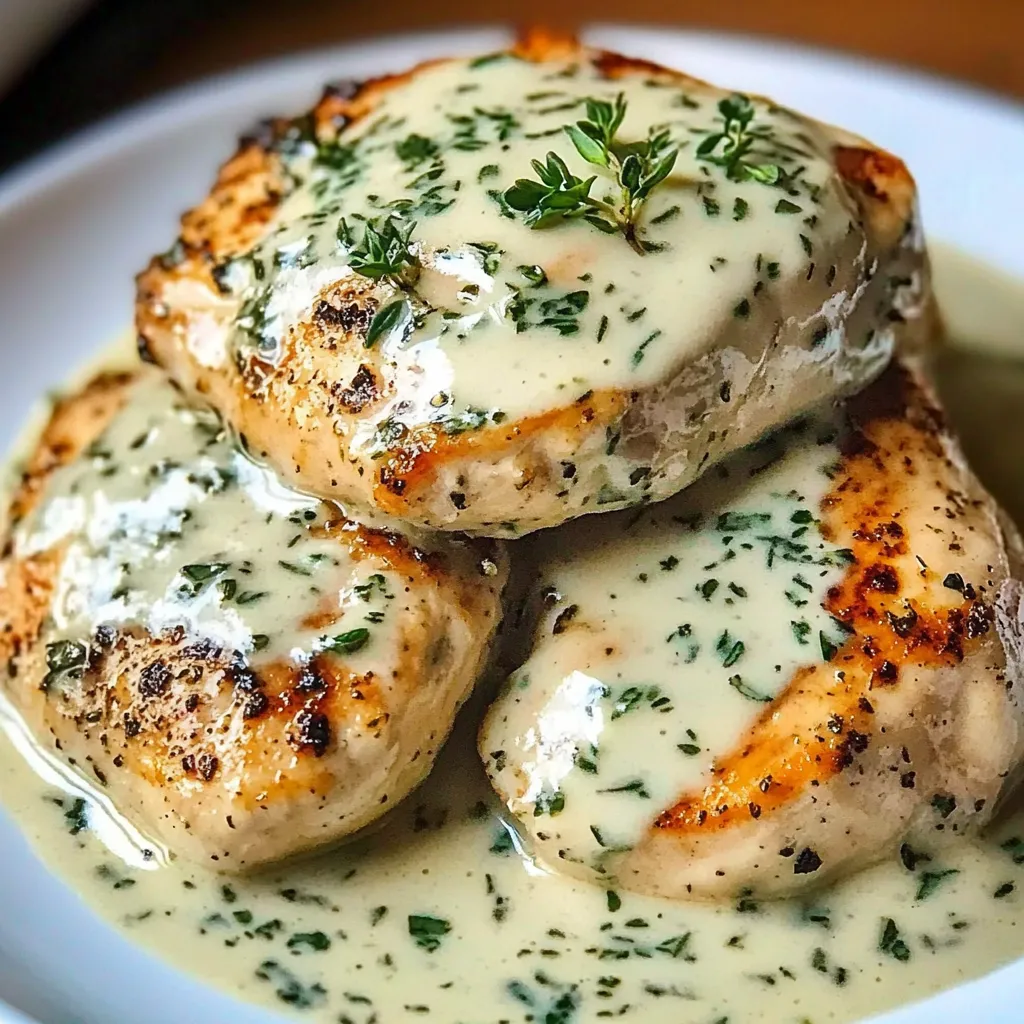 Lush Creamy Boursin Chicken with Garlic and Fresh Herbs