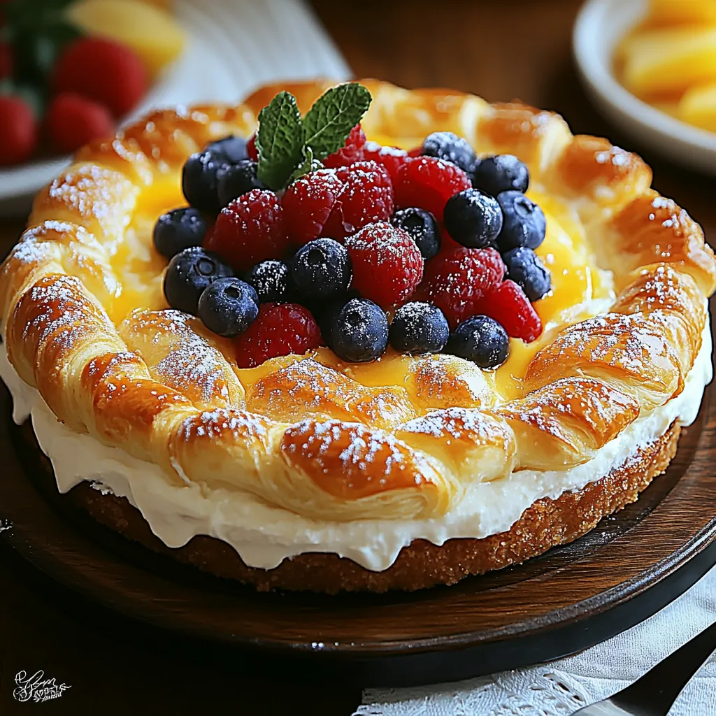 Creamy Delight Crescent Rolls Cheesecake