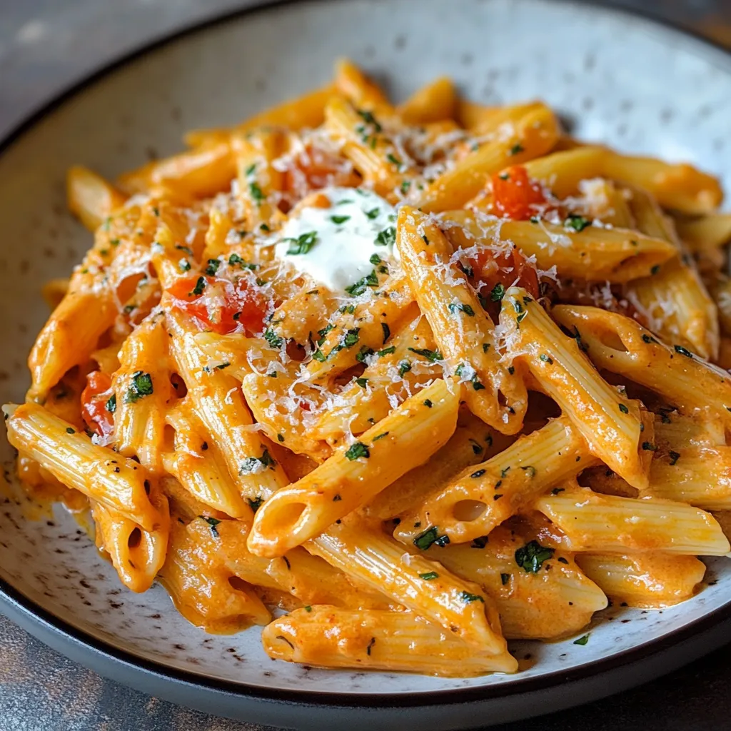 Easy Creamy Tomato Rigatoni