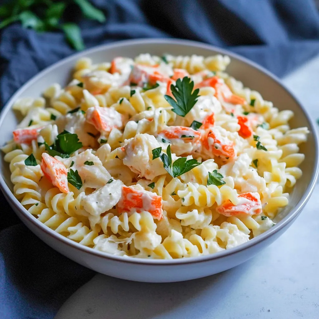 Easy Imitation Crab Pasta Salad