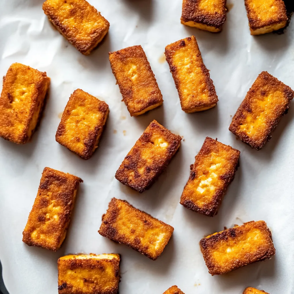 Easy Crispy Air Fryer Tofu with Soy Maple Marinade
