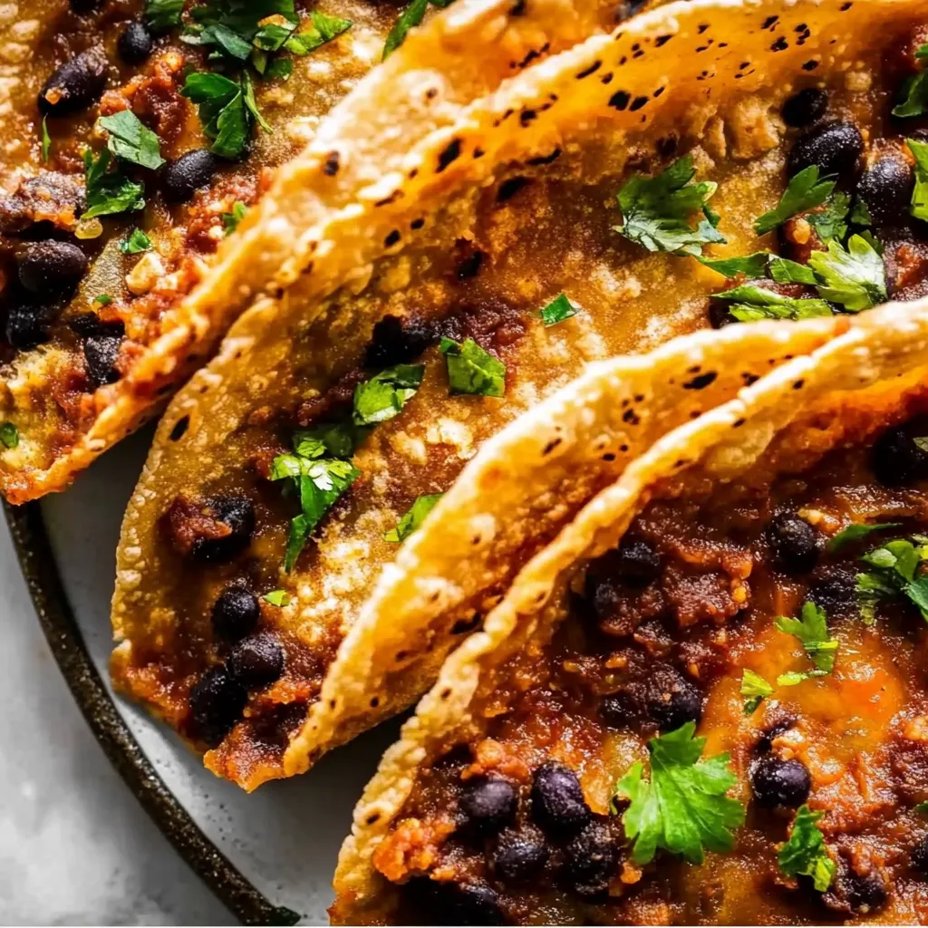 Easy Crispy Sheet Pan Black Bean Tacos