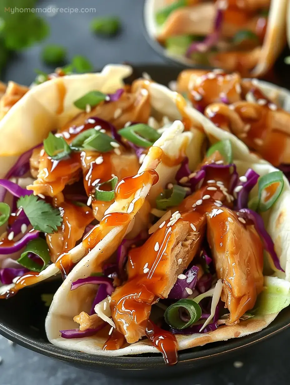Asian Chicken Wonton Tacos