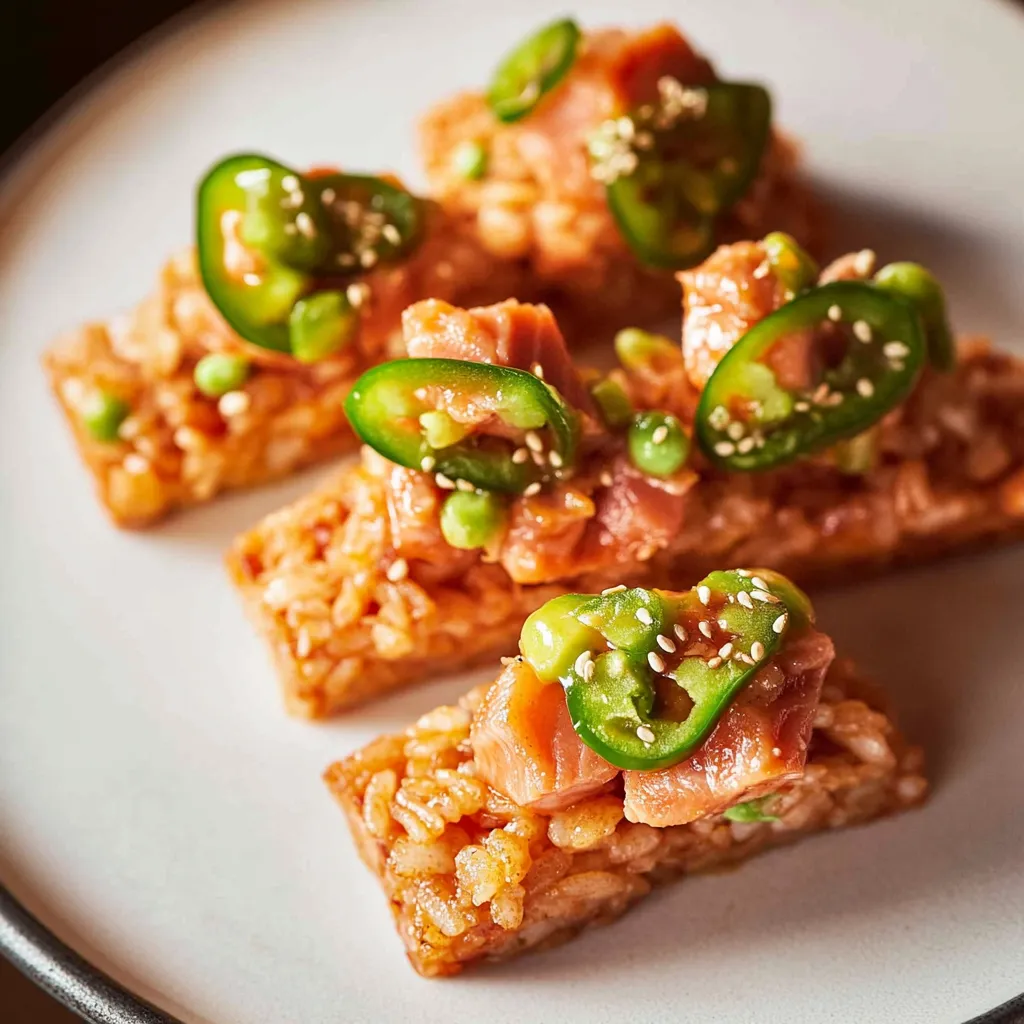 Crispy Rice with Spicy Salmon