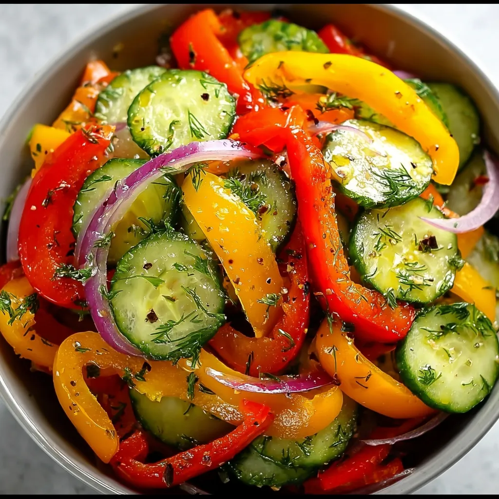 Cucumber Salad with Sweet Peppers