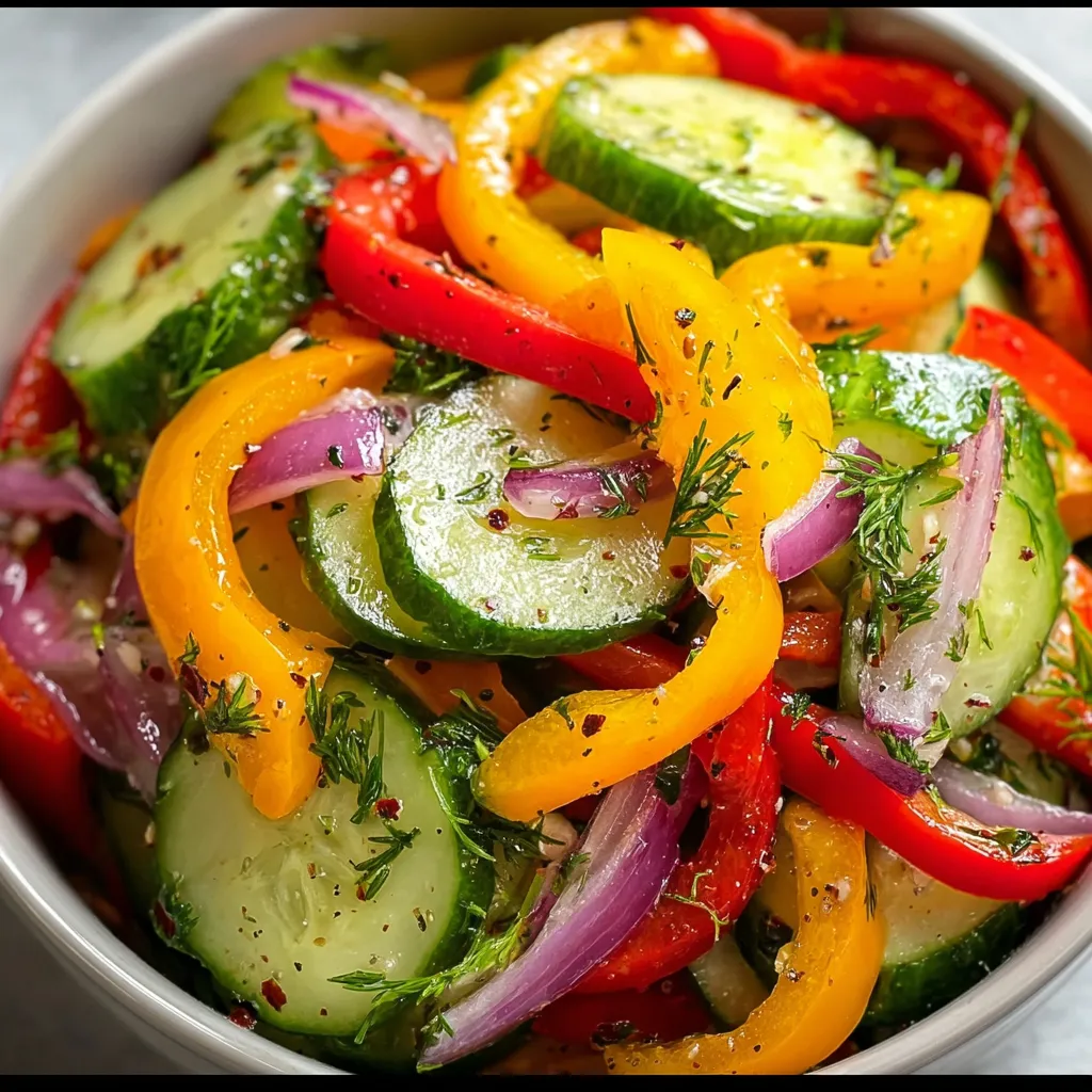 Cucumber Salad with Sweet Peppers