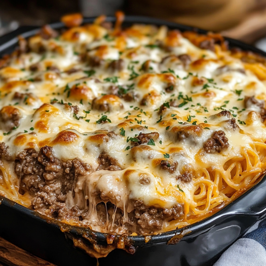 Hearty Angel Beef Casserole with Creamy Pasta