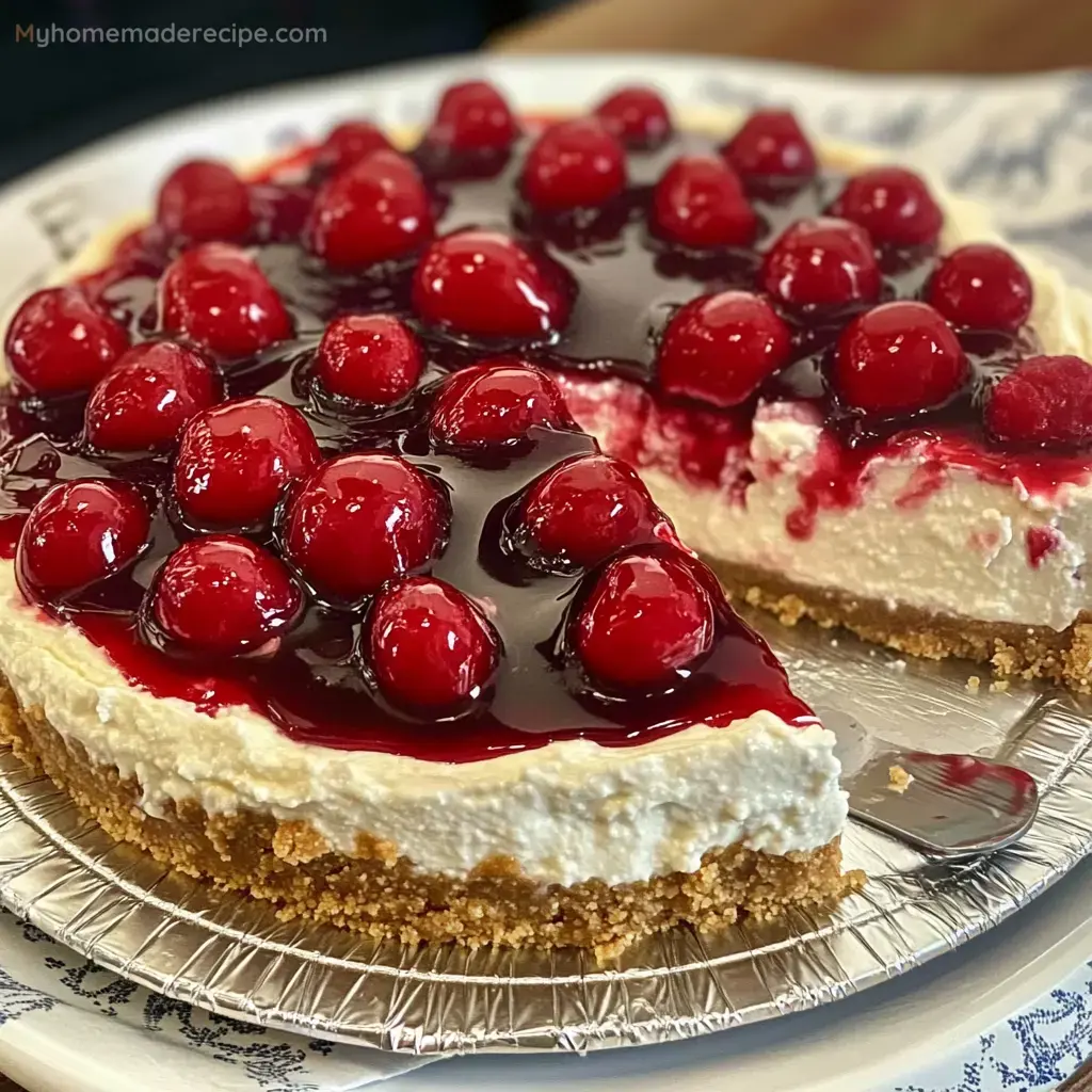 Easiest No-Bake Cherry Cheesecake