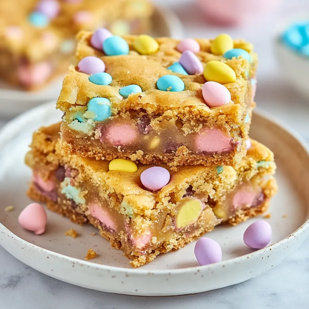 Easy Easter M&M Cookie Bars