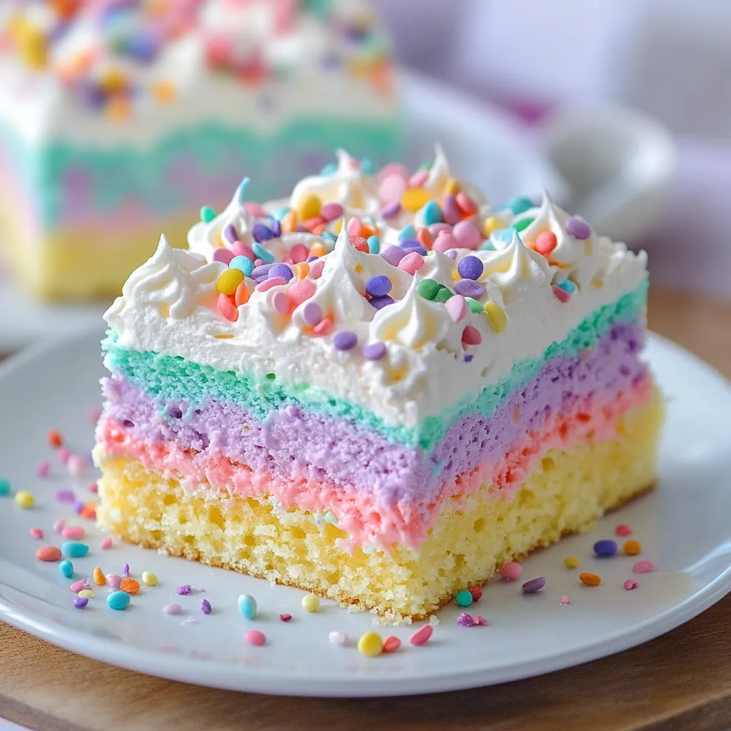 Easy Easter Pastel Poke Cake