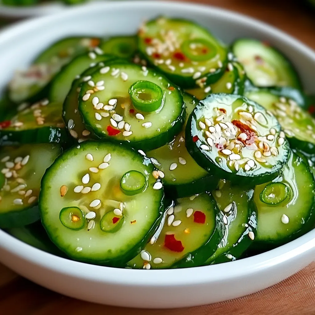 Fresh Asian Cucumber Salad with Sesame, Ginger, and Cilantro