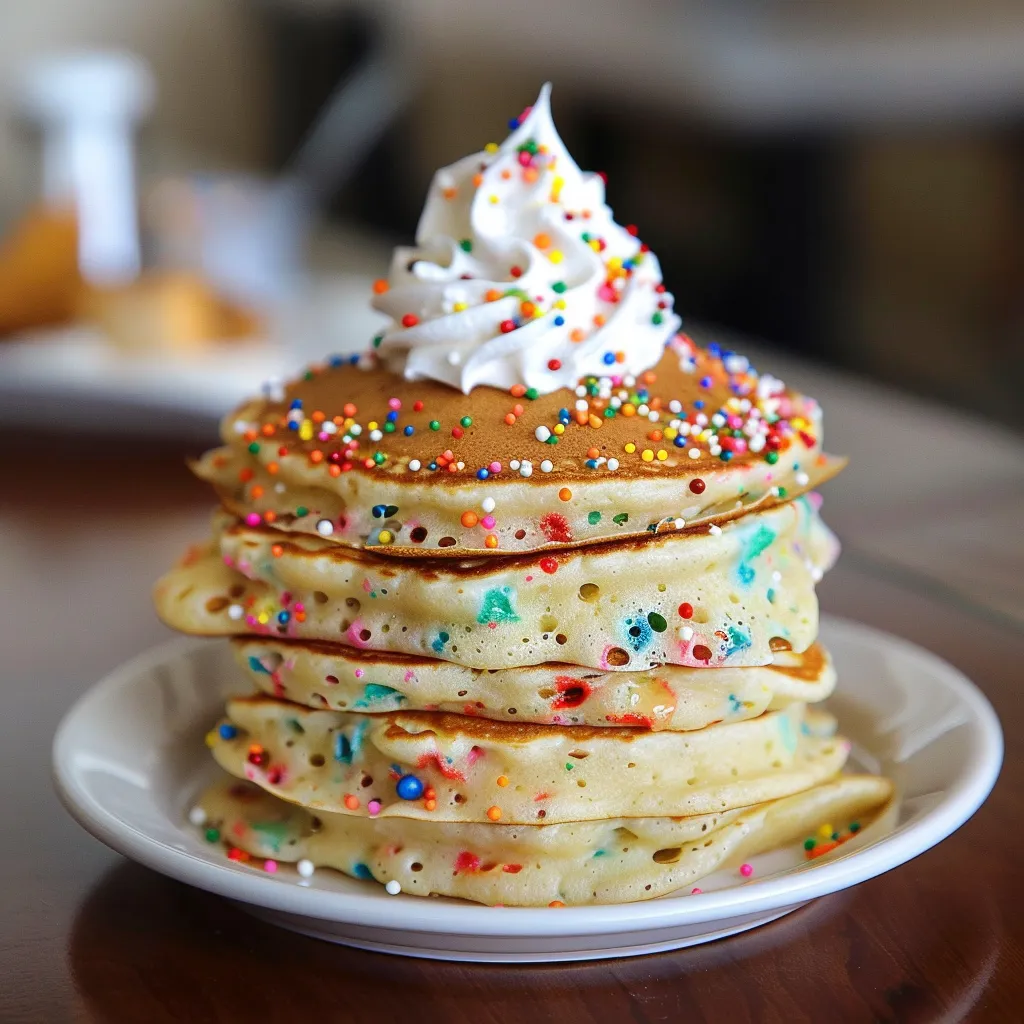 Fluffy Pancakes with Cake Batter Flavor