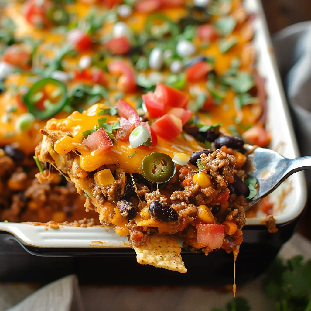 Easy Taco Casserole Recipe with Ground Beef and Doritos