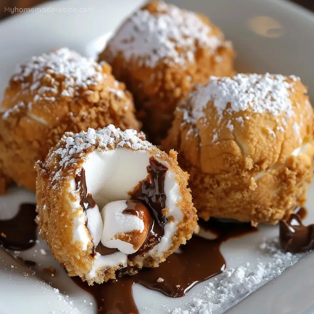 Delicious Easy Fried S’mores Bombs