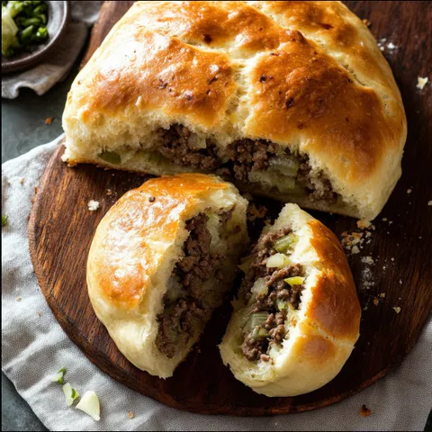 Ground Beef and Cabbage Pockets with Frozen Dough - My Home Made Recipe