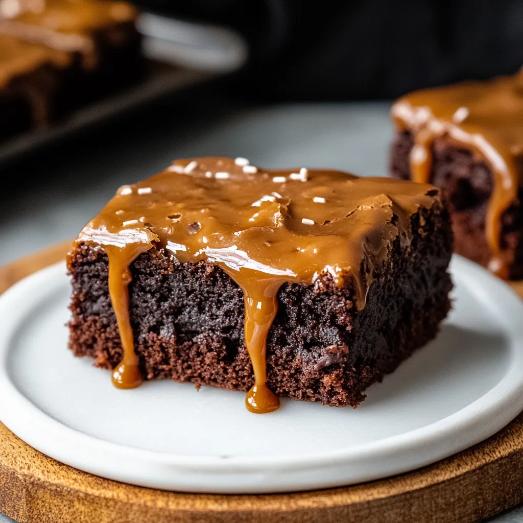 Fudgy Brownies with Caramel & Sea Salt