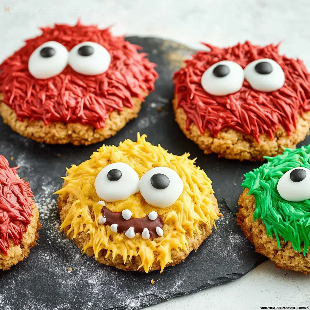 Delight in the Chewy Texture of Furry Monster Cookies
