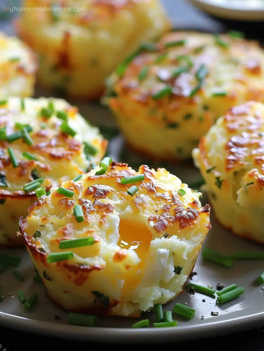 Delicious Garlic Chive Mashed Potato Puffins
