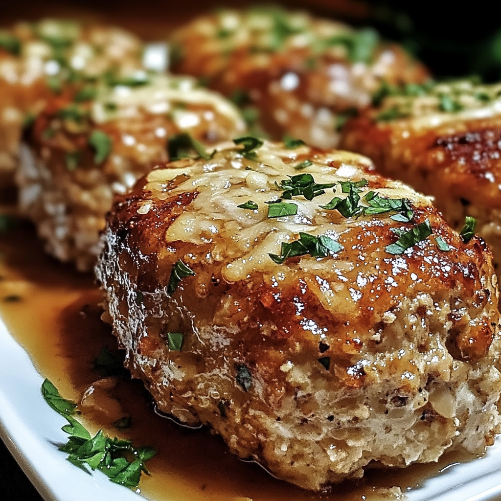 Easy Garlic Parmesan Meatloaves