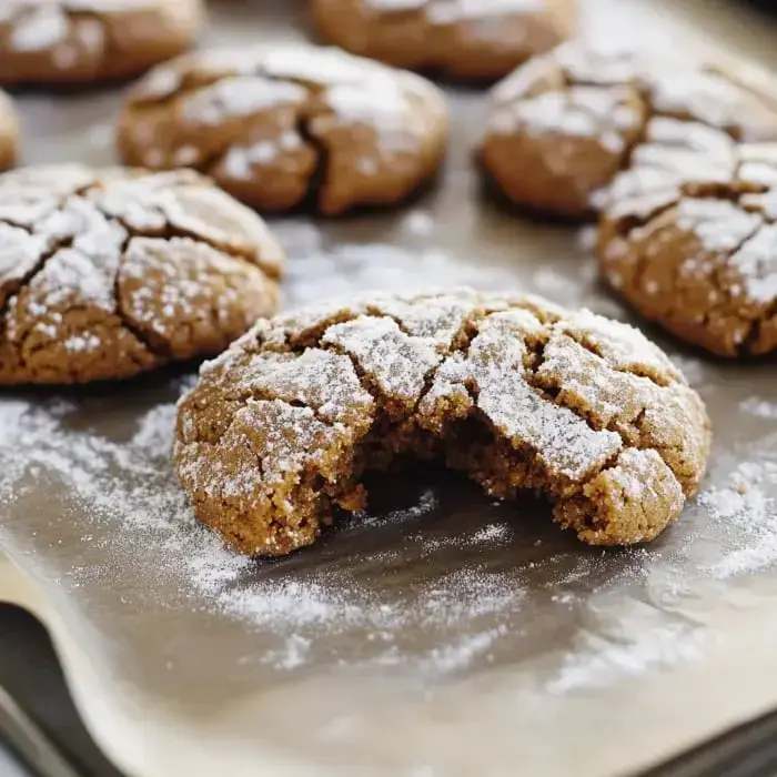 Easy Gingerbread Crinkle Cookies
