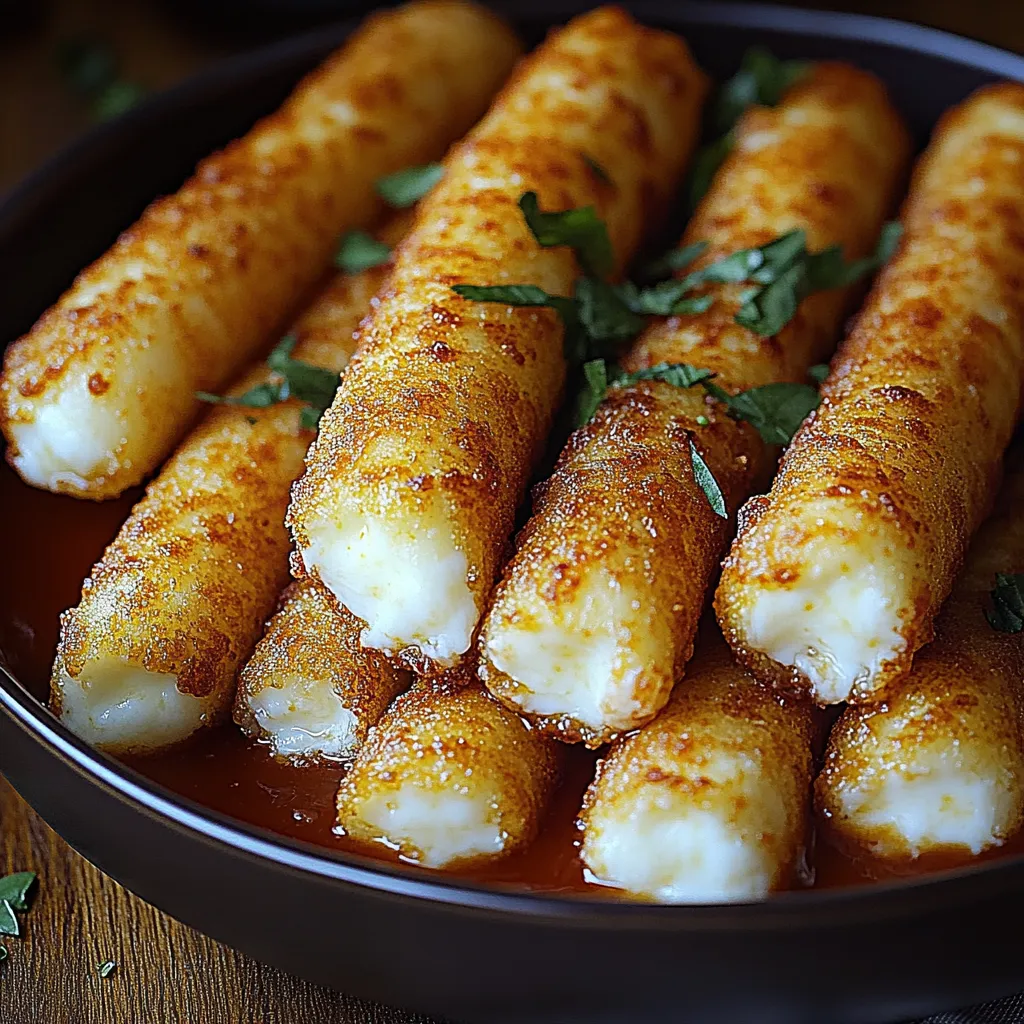 Golden Crunch Mozzarella Sticks: Perfectly Crispy Cheese Delight