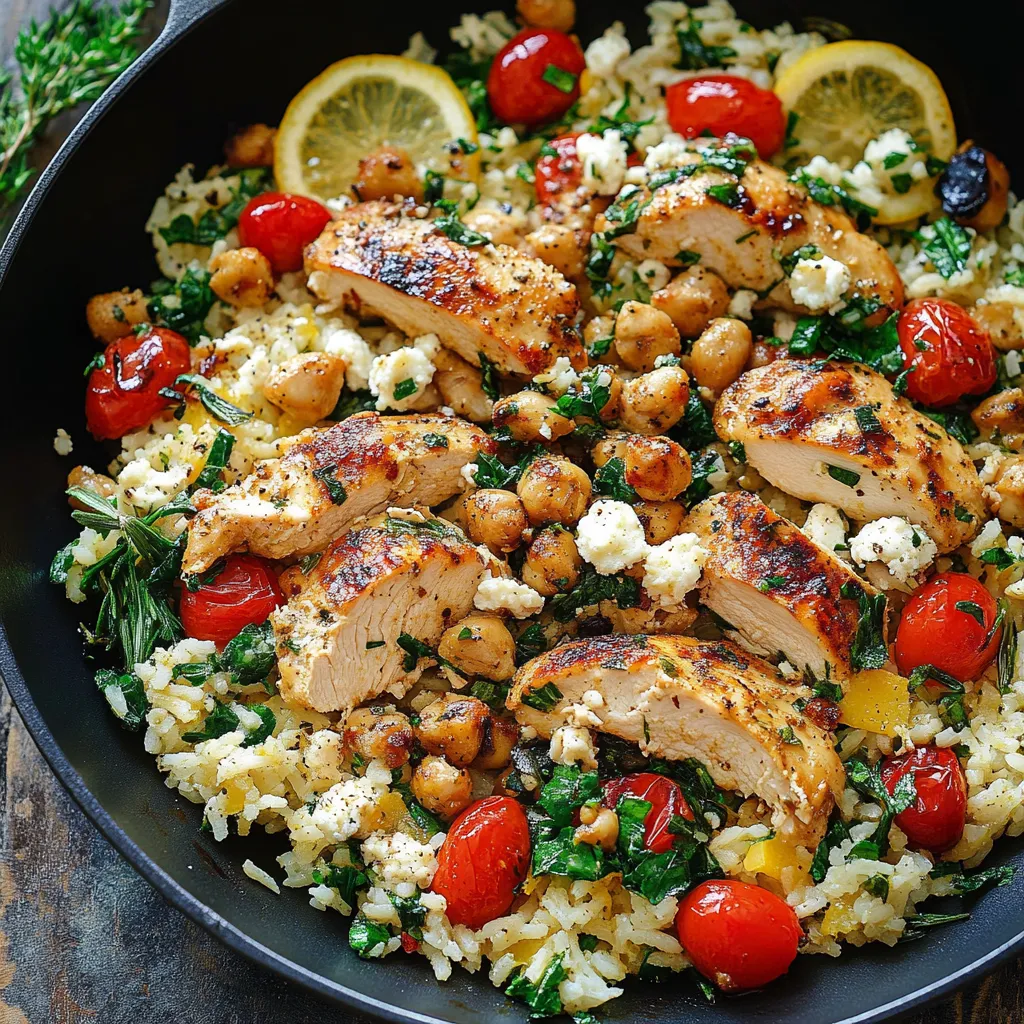 30-Minute Greek Chicken and Lemon Rice