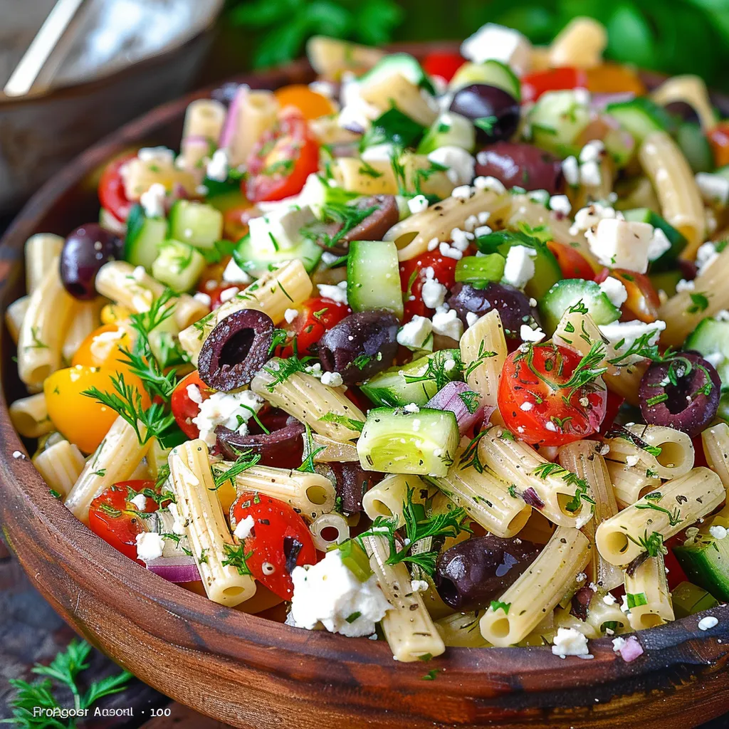 Light and Flavorful Greek Pasta Salad