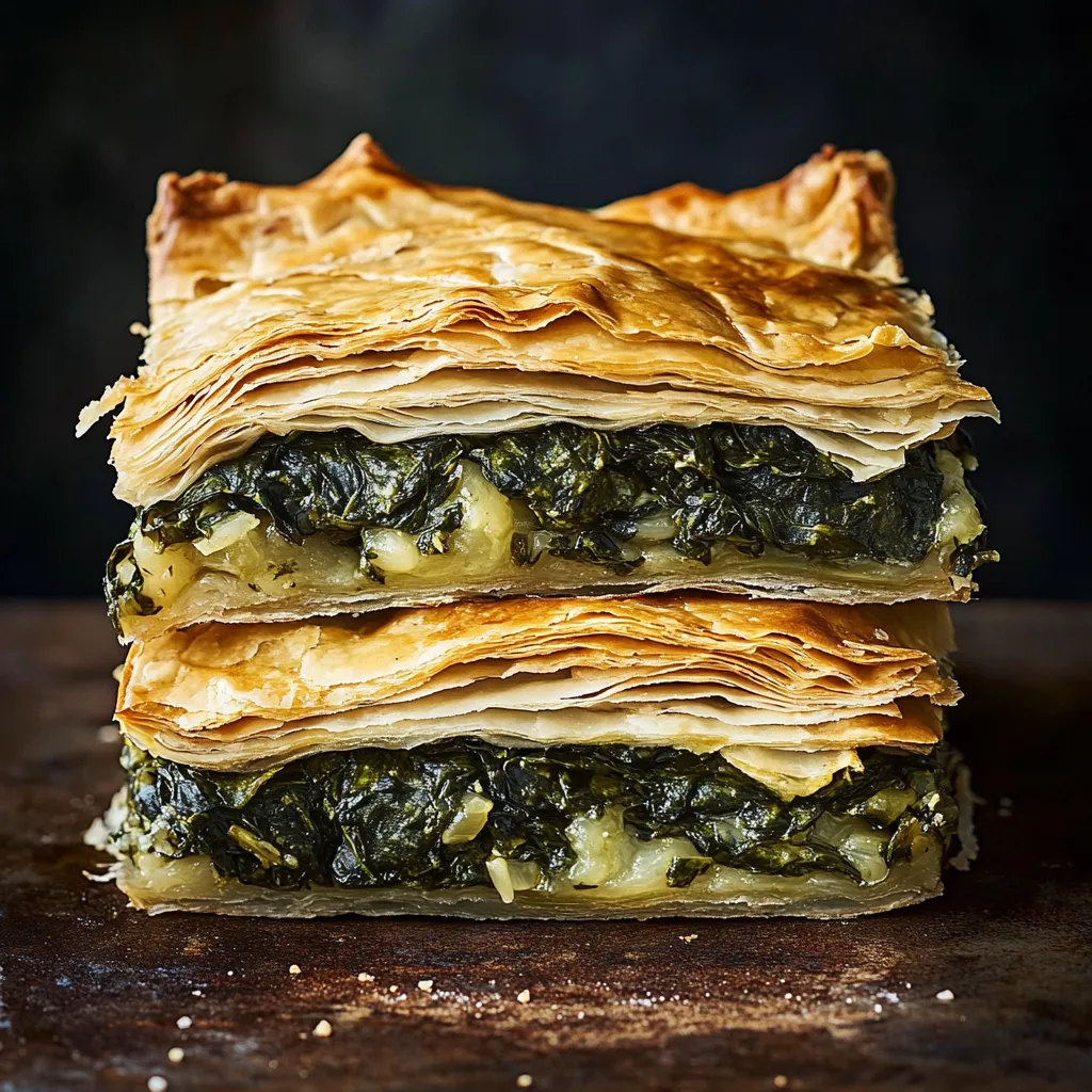 Authentic Greek Spinach Pie (Spanakopita) with Feta and Crispy Phyllo
